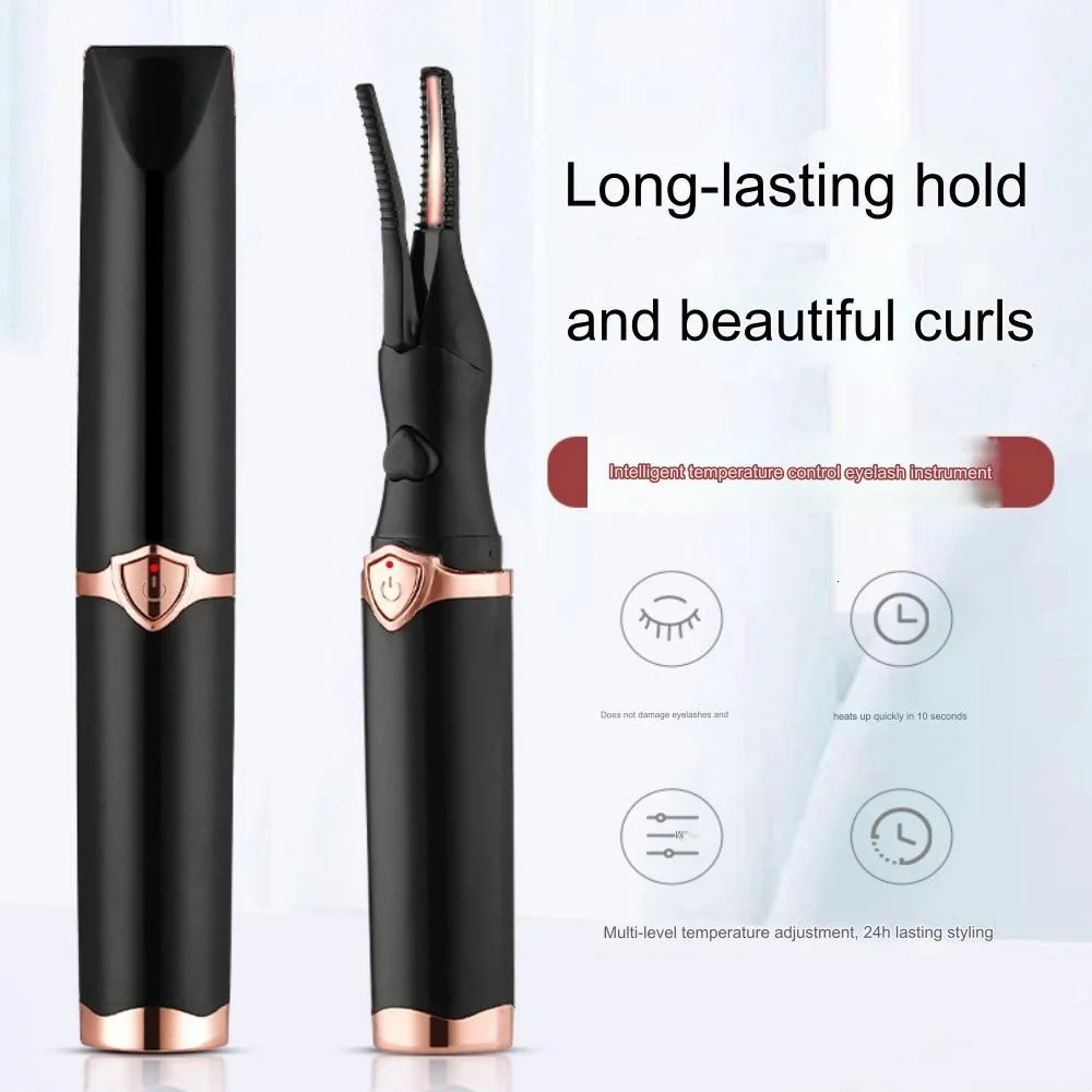 Electric Heated Eyelash Curler USB Rechargeable Eyelashes Curler Long Lasting Hold Women Makeup Beauty Tools 241209