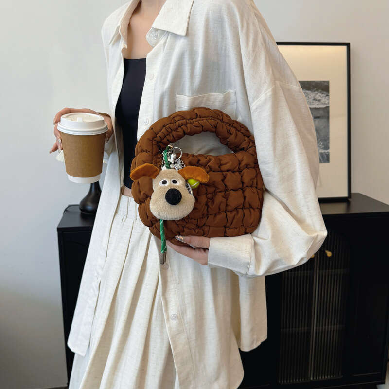 Korean version niche pleated versatile mini cloud bag high-end casual small handbag