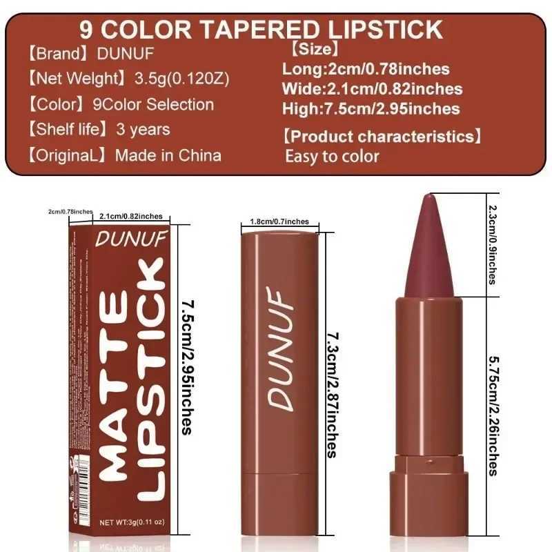 9 Colors Gradient Lip Liner Matte Black Brown Velvet Lipstick Waterproof Non Sticky Contouring Tint Lipliner Crayon Lip MakeupXJ241209