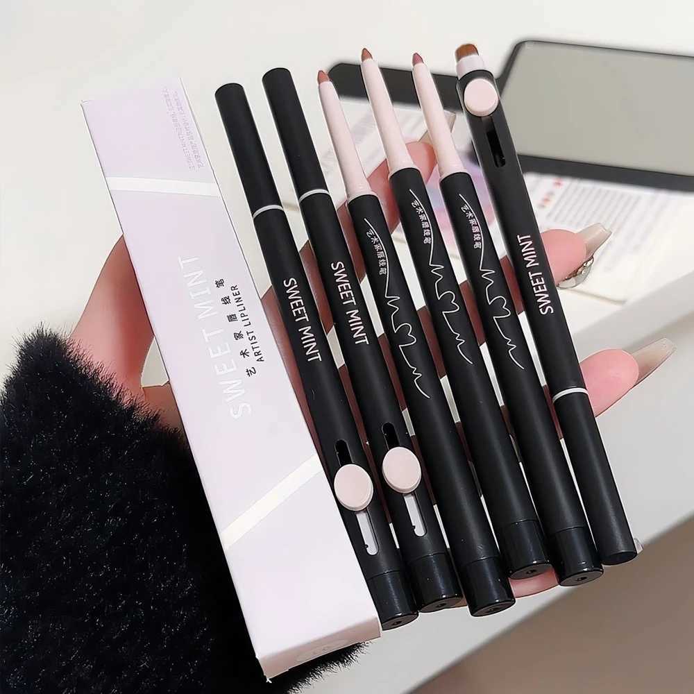 3D Velvet Matte Lip Liner Pencil Waterproof Long Lasting Natural Contouring Lips Lipsticks Pen Non-stick Cup Lip Makeup CosmeticXJ241209