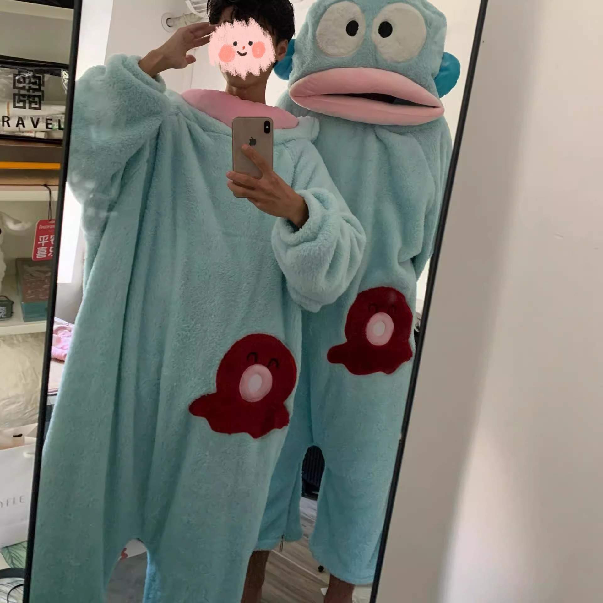 Free shipping Womens Monkey Prefabricated Long sleeved Pajama Set Sleeve Shirt Pj Shorts Casual home Wear