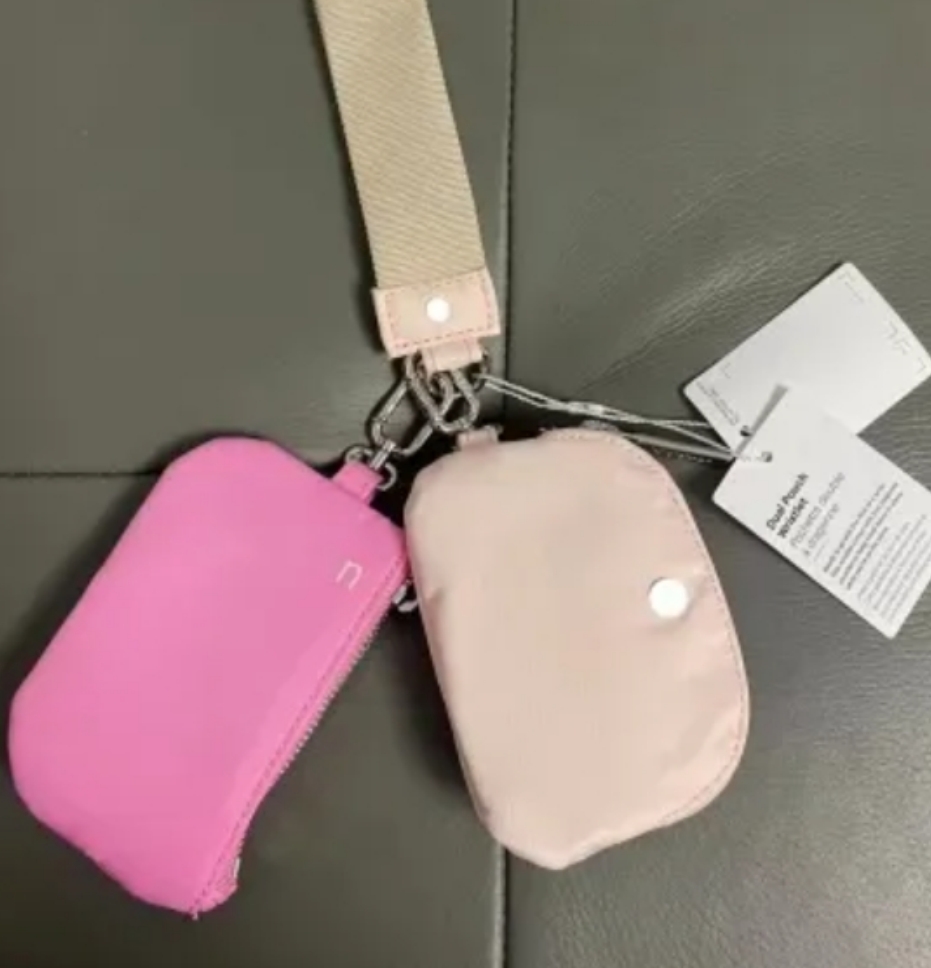 TOP 10 Colours Black White GOLd Yohain Bag Dual Pouch Mini Zip Around Wristlet Portable Keychain Wallet Coin Purse Pocket Wholesale 1209