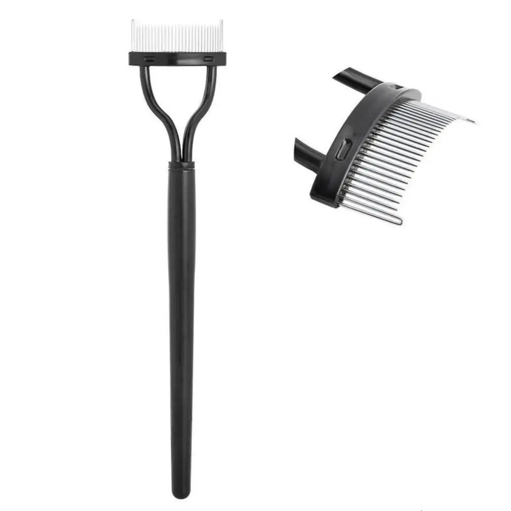 Eyelash Curler Steel Needle Eyelashes Extension Brush Comb Lash Separator Beauty Eyelash Curler Makeup Tool 241209