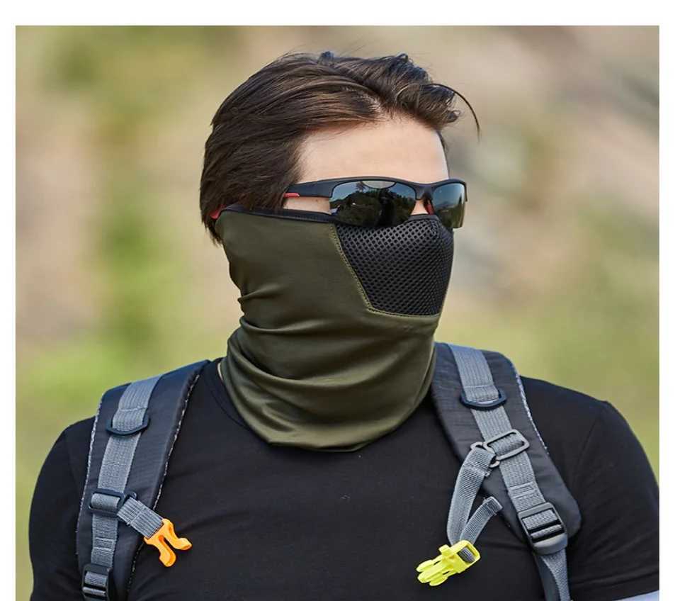 3pcsBreathable Hiking Cycling Mask Trendy Polyester Ultra UV Protection Tactical Headgear Summer Neck GaiterXJ241209