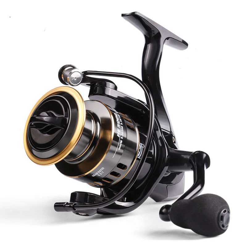 Fishing Reel HE 500-7000 Series Max Drag 10kg Spool Metal Line Cup Freshwater Long Throw Spinning WheelXJ241209
