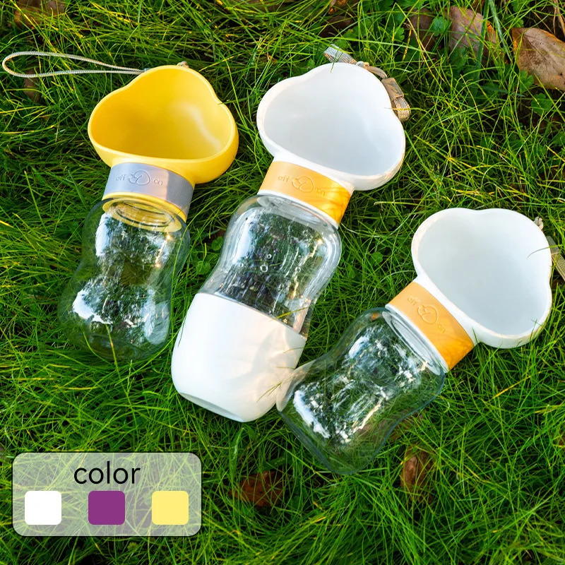Pet outing water cup dog water bottle portable feeding and water feeding cup walking dog water bottle outdoor drinking water 241209