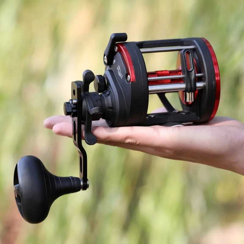 Sougayilang Trolling Fishing Reels Aluminum Alloy Spool Saltwater Drum Fishing Reel 3+1BB 3.8 1 Max Drag 25kg Fishing Tool PescaXJ241209