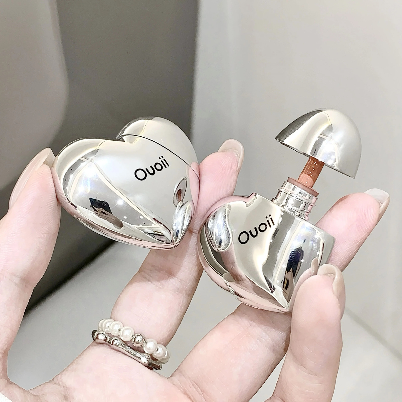 Beautiful Heart Shape Matte Liquid Blush Highly Pigmented Lightweight Long Wear Smooth Cute Silver Blush for Cheeks 241209