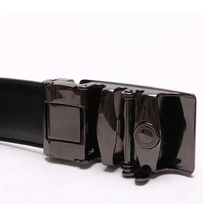 2024 new mens striped leather strap fashion strap mens leather strap authentic buckle M pure leather business casual strap X241209