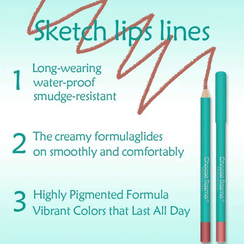 6 Colors Lip Liner Matte Lipstick Pencil Contour Lip Makeup Sexy Red Long Lasting Moisturizer Lipliner CosmeticsXJ241209