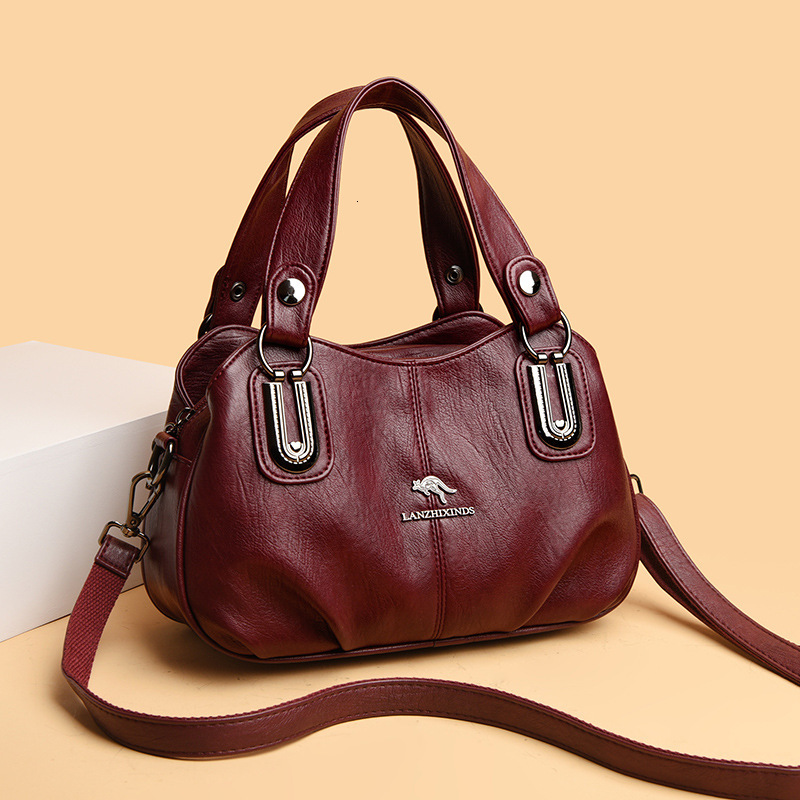 Free Shipping Designer's New Handbag Large Capacity Shell Middle-aged Mother Bag Multi Compartment Single Shoulder Crossbody Bag