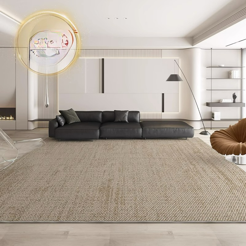 Carpet Living Room Solid Color Wabi-sabi 20 New Style Light Luxury Advanced Wash-free Wipeable Waterproof Simple Coffee Table Home Floor Mat H260226
