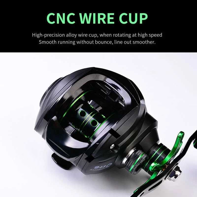 Fishing Reel 7.2 1 Gear Ratio Max Drag 20kg Baitcasting Reel with Aluminum Spool for Lure Freshwater PescaXJ241209
