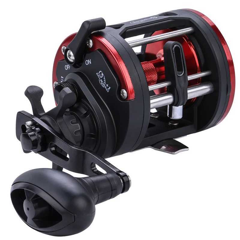 Sougayilang Saltwater Fishing Reels Cast Drum Wheel Trolling Casting Reel Boat Ocean Fishing Reel Round Baitcasting Reel PescaXJ241209