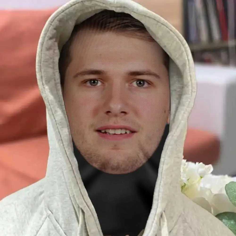 3pcs3D Printed Full Face Visual Mask Elastic Mesh Mask Cosplay Headwear For Men Women Party Simulation Fashion Hat Headgear PropsXJ241209