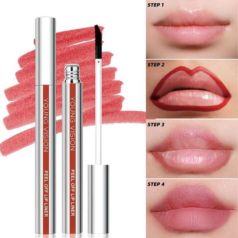 Lip Stain Tint Peel Off Long Lasting Waterproof Natural Nude Peel-Off Lip Liner Pen Mask Lip Tattoo Dye Tear-Off Lipstick MakeupXJ241209