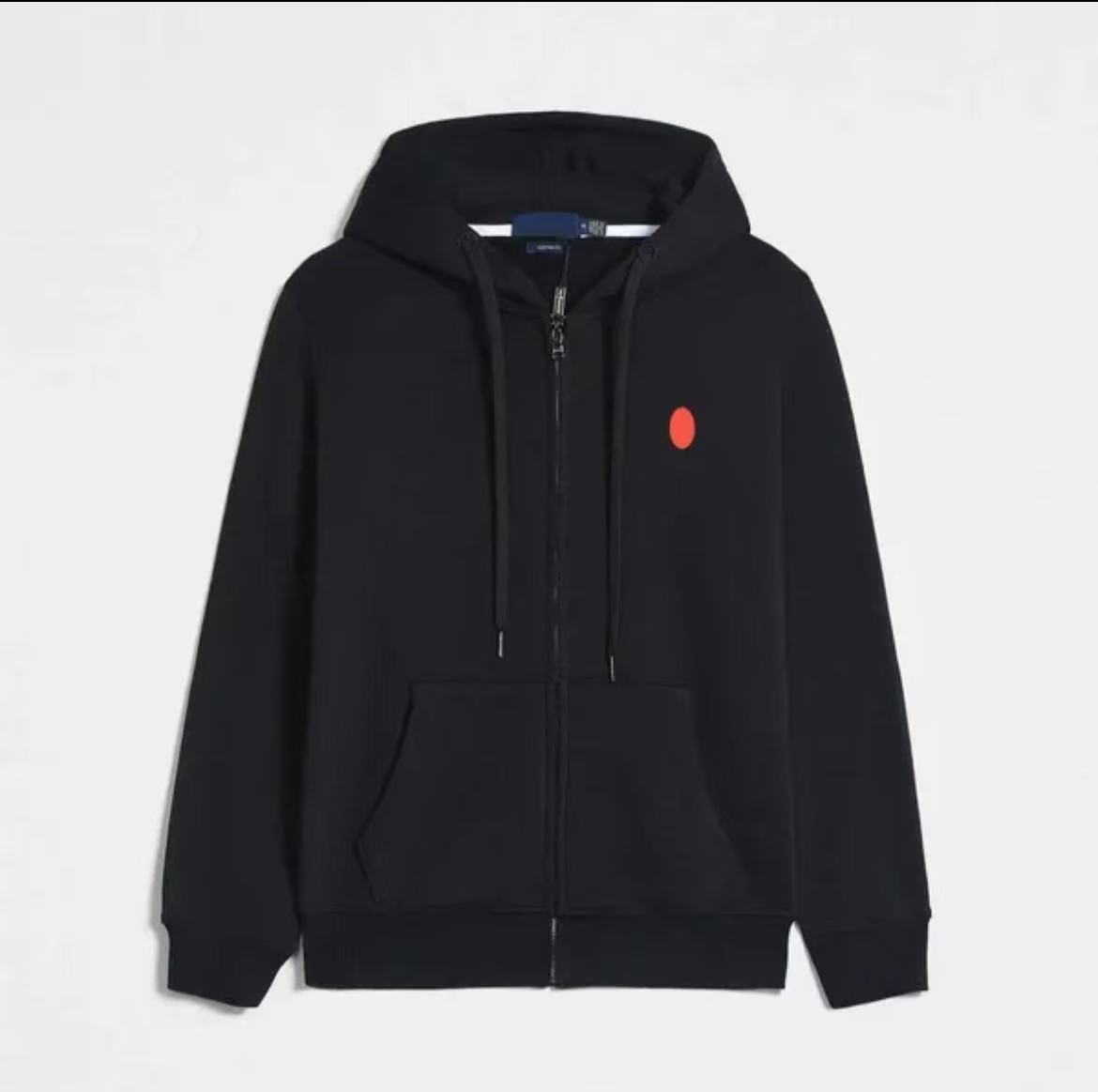 mens hoodies designer zip up hoodie sweatshirt long sleeve Recreational sports Sweatshirts polo Loose hooded cardigan jacket Pure cotton solid coat si