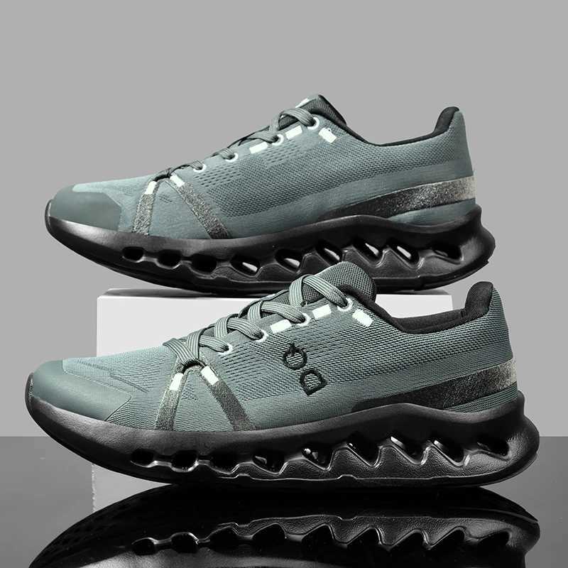 Men Sports Running Shoes Turn Buckle Breathable Lightweight Womens Comfortable Athletic Nonskid Carbon Plate Marathon SneakersC250410