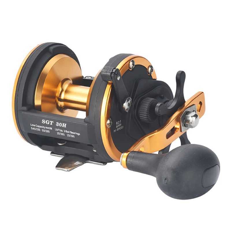 SGT30H/SGT50H Series 6.0 1 Fishing Coil 3+1BB Aluminum Alloy Spool Sea Bass Drum Fishing Reel 25KG Max Drag Fishing TackXJ241209