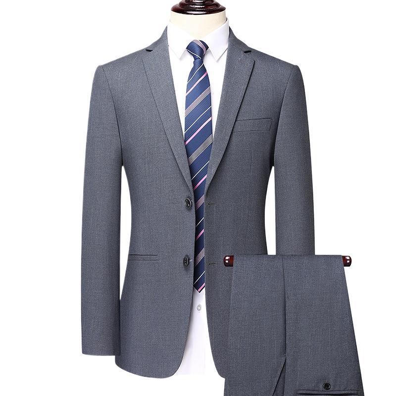 G089 Casual Slim Fit Professional Formal Wedding Groom Suit Best Man Wedding Banquet Dress