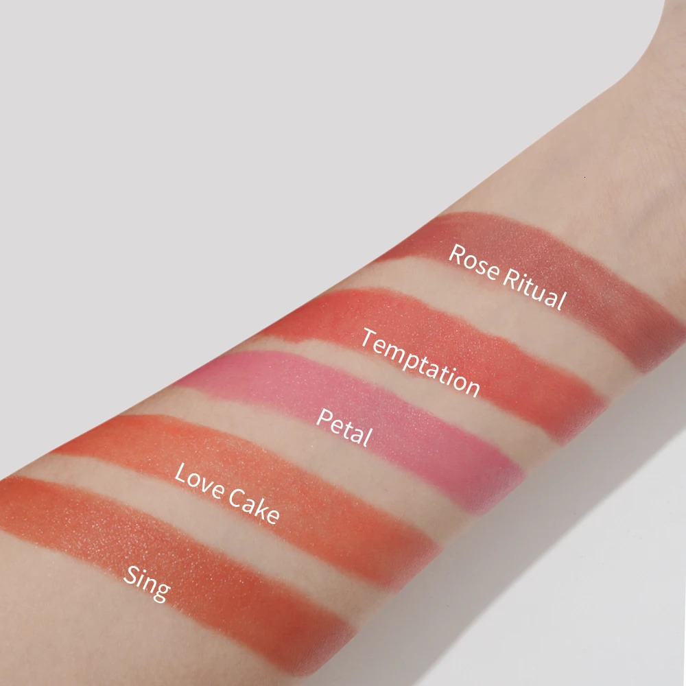 High Pigment Matte Liquid Blusher 6 Colors Longlasting Moisture Gel Creamy Blush Organic Liquid Lip Cheek Tint For Mom 241209