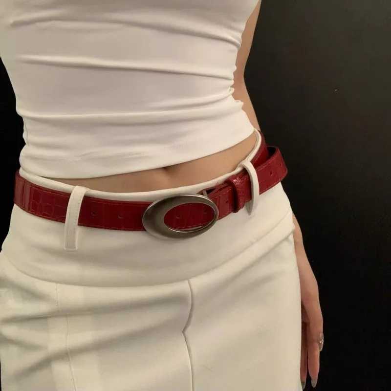Home>Product Center>Product Center>Y2K Mens Fashion Belt>Metal Buckle Jeans>Premium Red Belt X241209