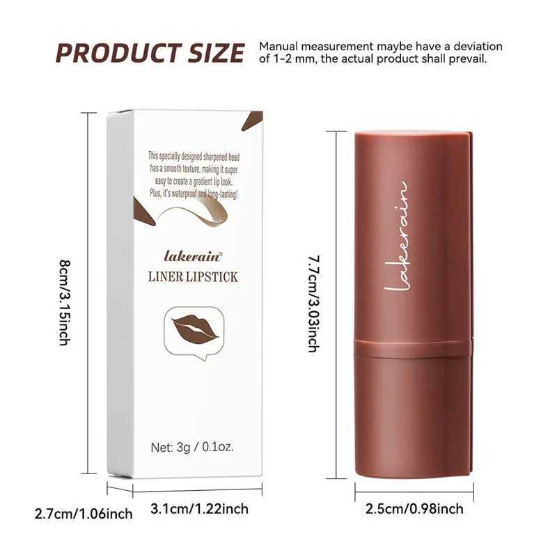 Tapered Gradient Lip Liner Pencil Purple Brown Pointed Head Lipliner Waterproof Non Sticky Matte Lipstick Gradient ContouringXJ241209