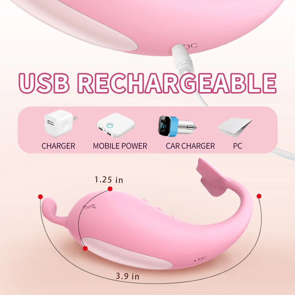 Wireless Whale Shape Mini Vibrator Eggs App Control Vibrator For Women Masturbate Strong Vibration Egg Adult Sex Toy 241209