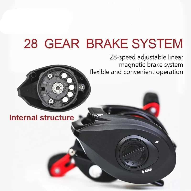 Max3 Right ft Hand Bait Casting Fishing Reel 8BB 7.1 1 207g Drum Trolling Baitcasting ReelXJ241209