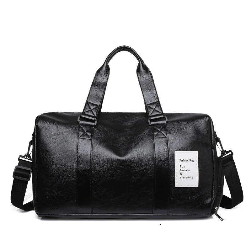 Leisure fitness large capacity outdoor handbag, diagonal cross PU travel yoga bag, men's shoulder bag