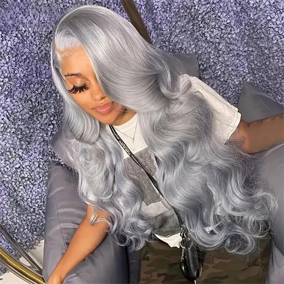 13x4 Lace Body Deep Wave Wigs Look Like Human Hair Brazilian Closure Wigs 32inch Frontal Lace Part Wig for Women Black 280 Density Heat Resistant Glue