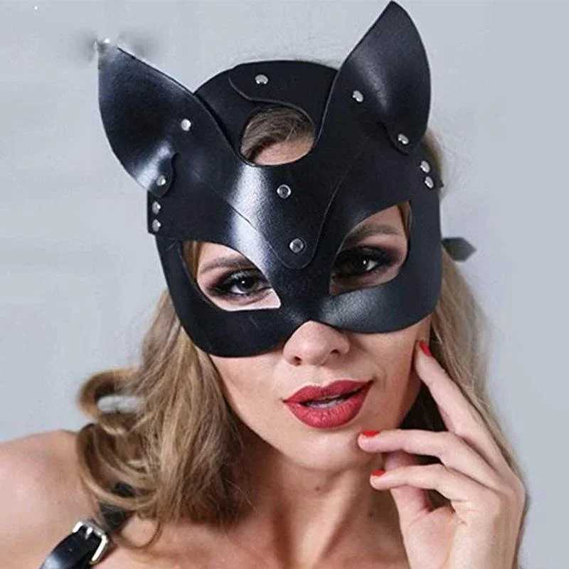 3pcsLeather Mask Cat Face Mask Party Princess Party Prom Mask Half Face Catwoman MaskXJ241209