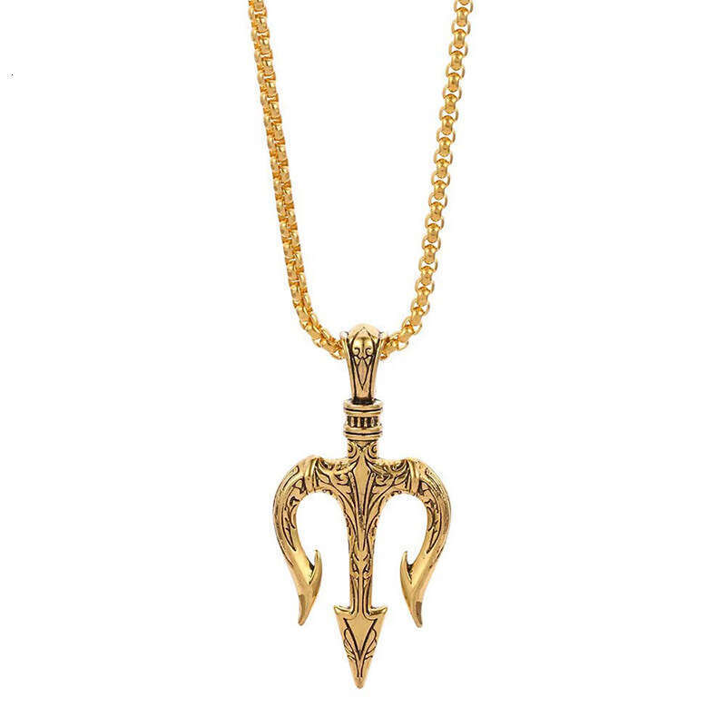 Personalized Fashion New Simple Hip Hop Sea God Trident Necklace Hot Selg Jewelry Pendant