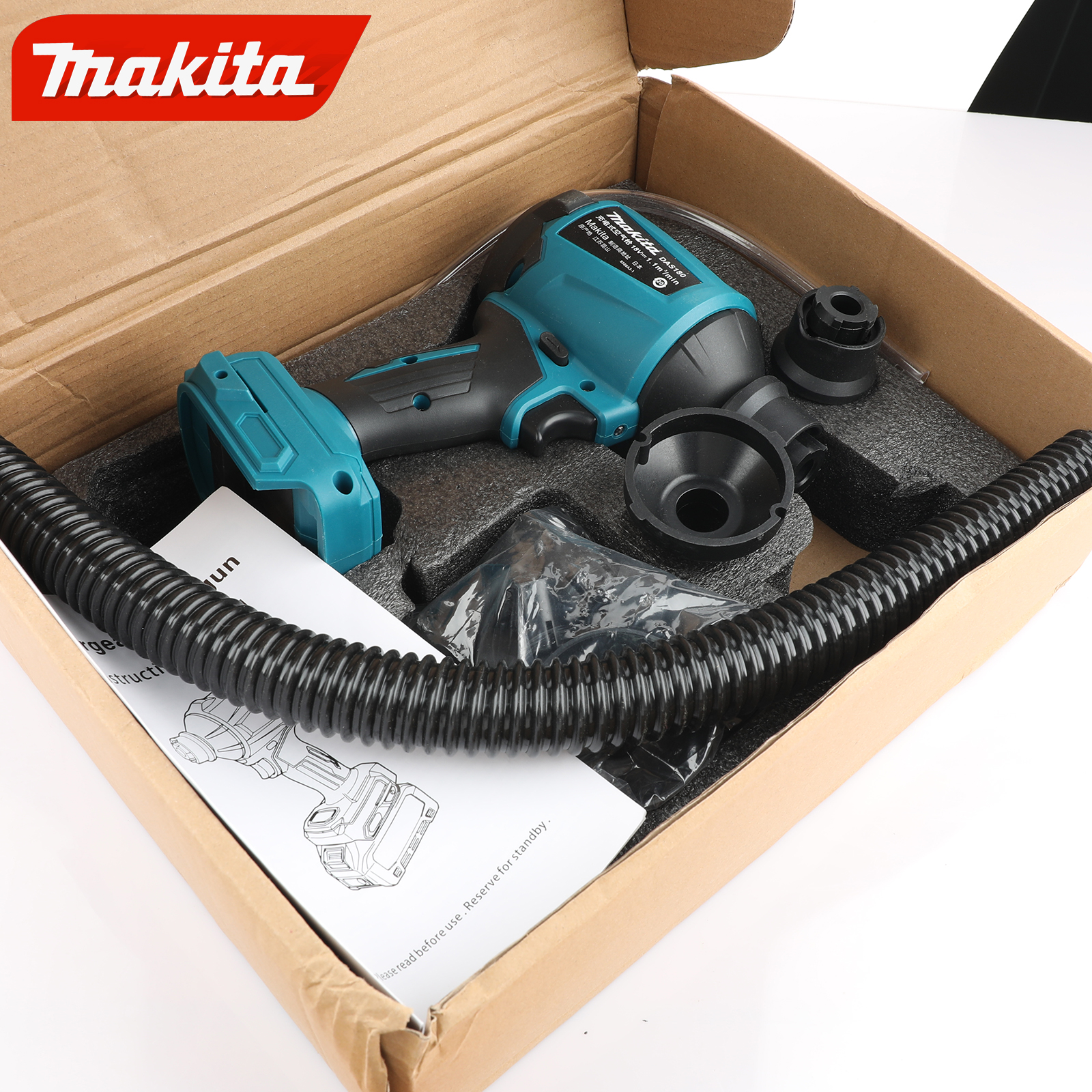 Makita DAS180 Cordless Angle Grinder Bare Tool - Compact Design with High Power Motor(Only machines)