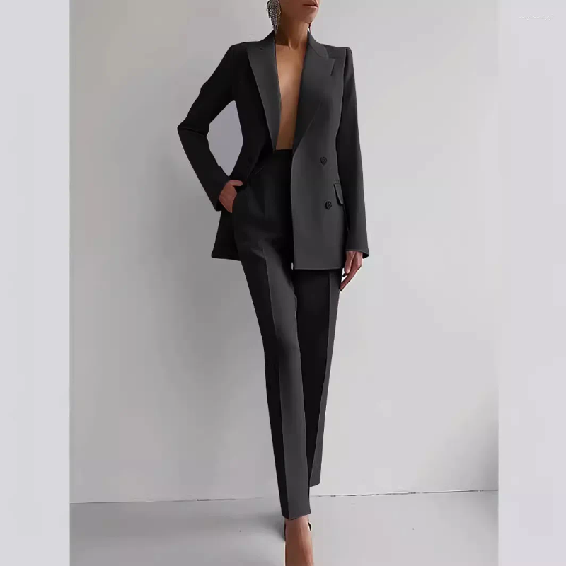 Women's Two Piece Pants 2024 Autumn Fashion Casual Professional Wear Suits 2 Sets Womens Outfits