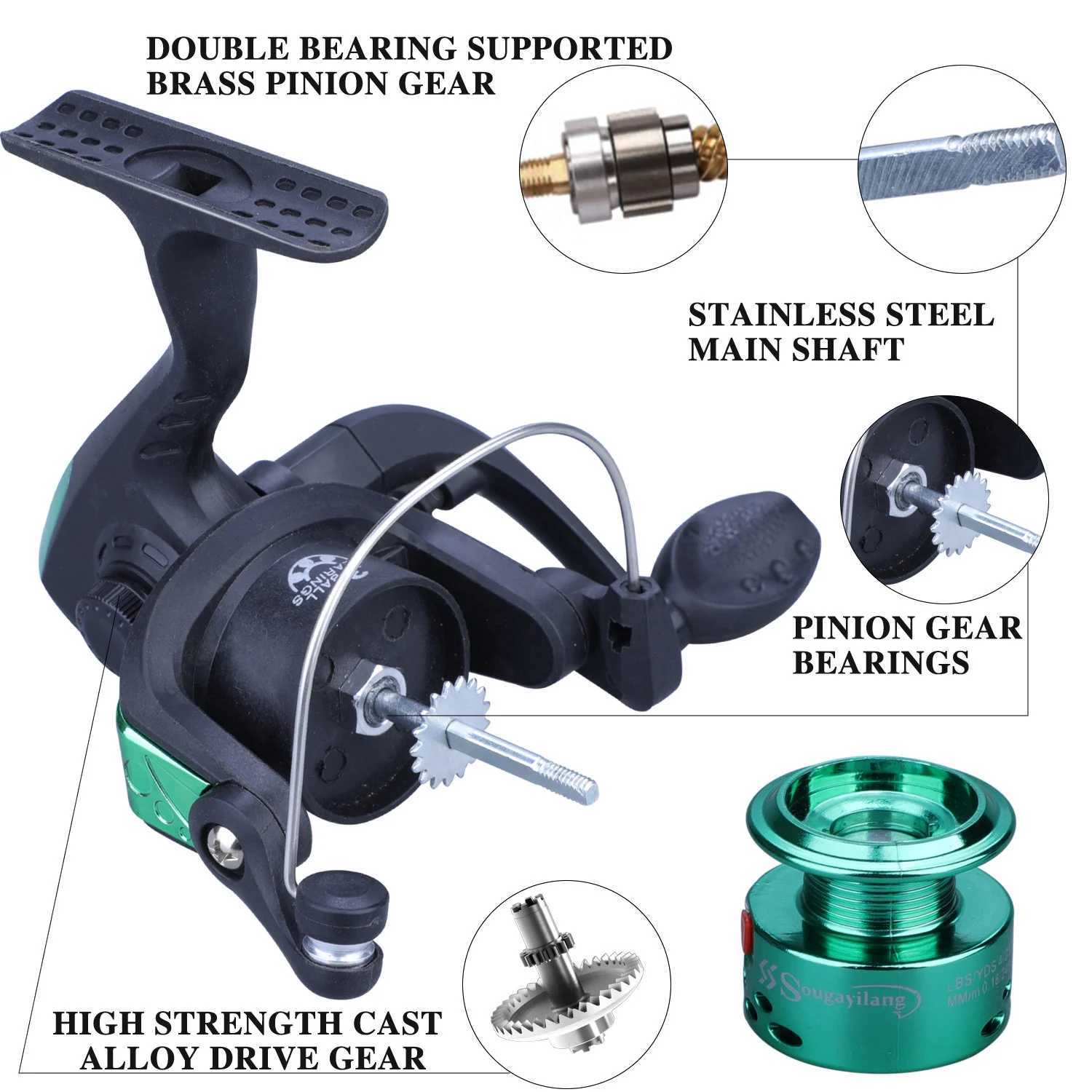 Sougayilang Mini Spinning Reel High Speed 5.2 1 Strong Gear Ratio ft / Right Interchangeab Lure Ice Fish Reel Novice ScrollXJ241209