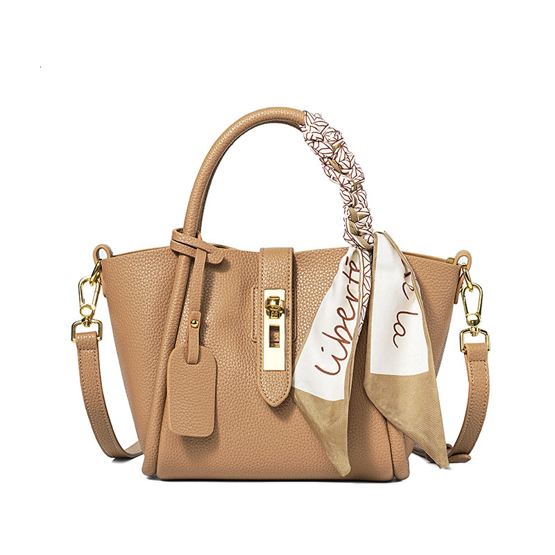 Shoulder Bags High grade commuting versatile single shoulder crossbody women leather vegetable basket hand-held bucket tote bag for women