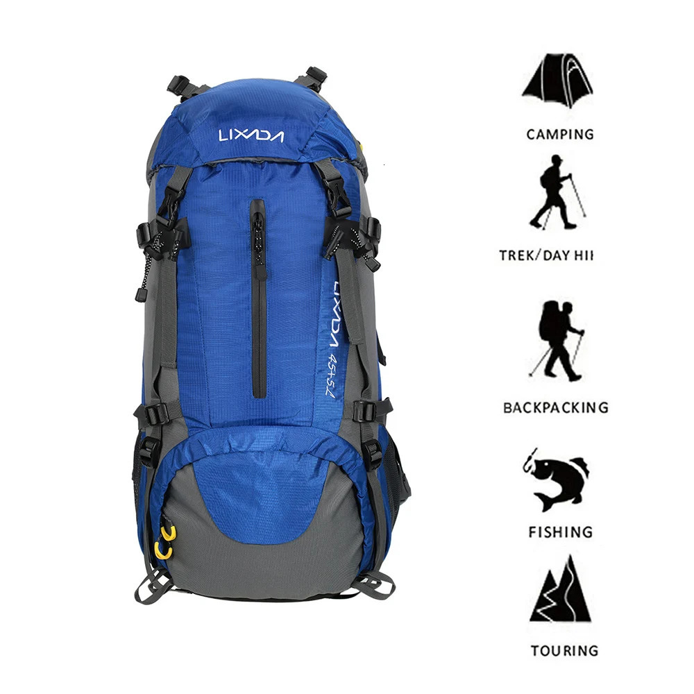 Lixada 50L Sport Bag Backpack Outdoor Climbing Knapsack Waterproof Mountaineering Hiking Backpacks Molle Camping Bag 6 Color 241209