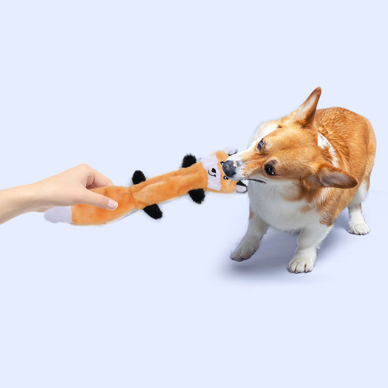 Dog Squeaky Toys Crinkle Plush Dog Toys No Stuffing Dog Toys for Small Medium Large Dogs Stuffless Puppy Toys