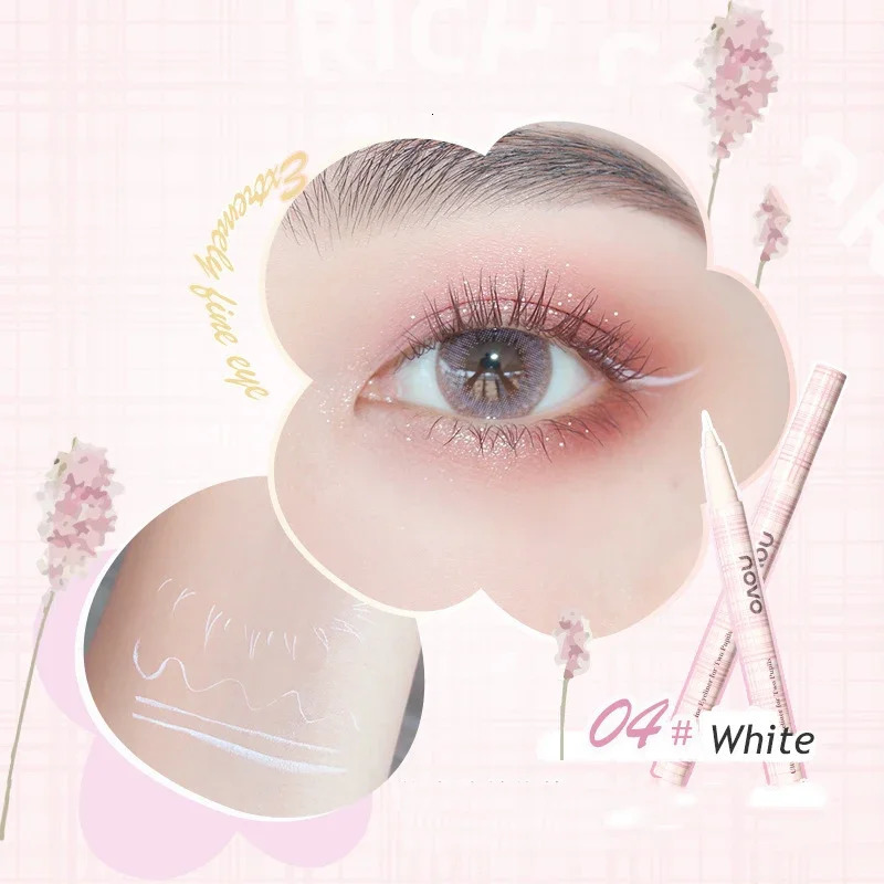 White Eyeliner Soft Gel White Eye liner Pencil Highly Pigmented Long Lasting Waterproof Eyeliner Pen Brightening Eye Makeup Tool 241209