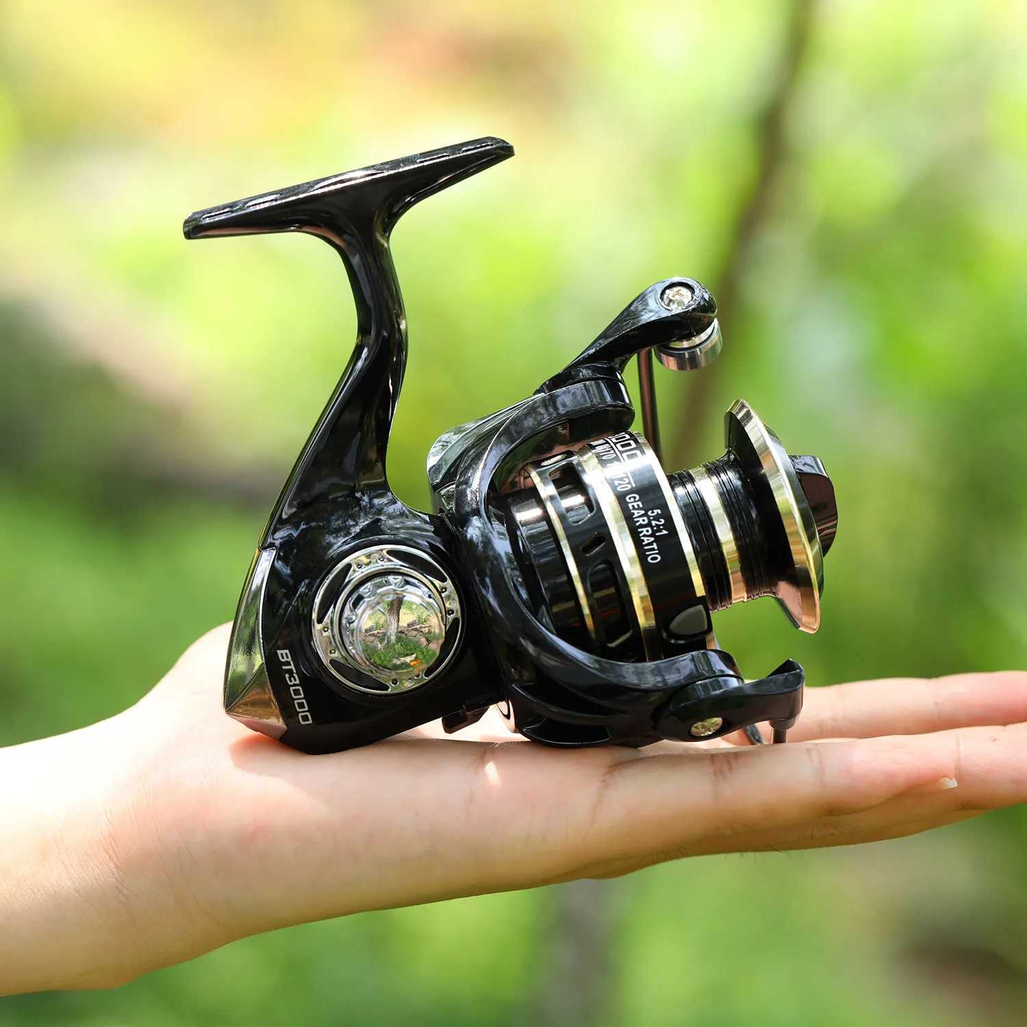 Sougayilang Spinning Fishing Reel High Strength Aluminum Spool Reel 5.2 1 Gear Ratio Max Drag 10kg for Carp Fishing PescaXJ241209