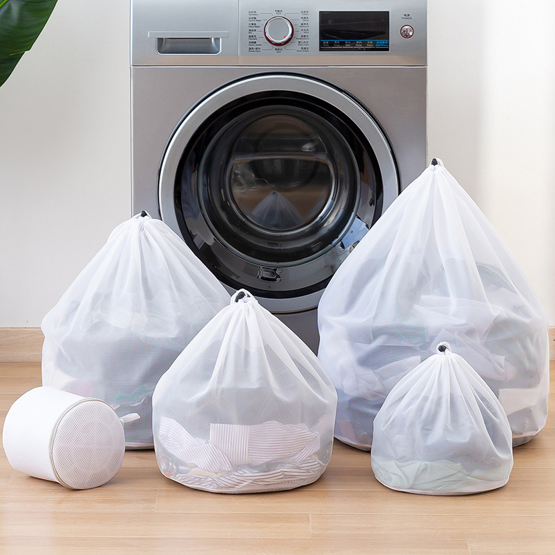 Household drawstring laundry bag specially designed for washing machines with anti deformation thickened oversized mesh bag underwear bra protection w