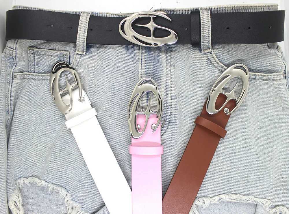 Punk Moon Star Buckle Design Cross Metal Retro Gothic Mens Y2k Belt Pu Leather Belt Jeans Pants Decorative Belt X2412091