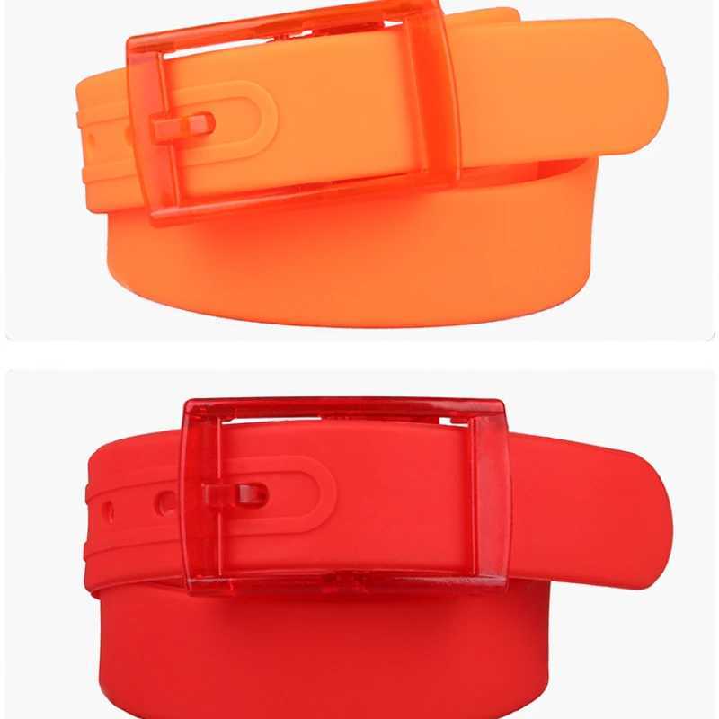 3.5x116cm non-metallic plastic buckle strap used for warm candy color neutral silicone tape M/Fem jeans leather strap accessories X241209