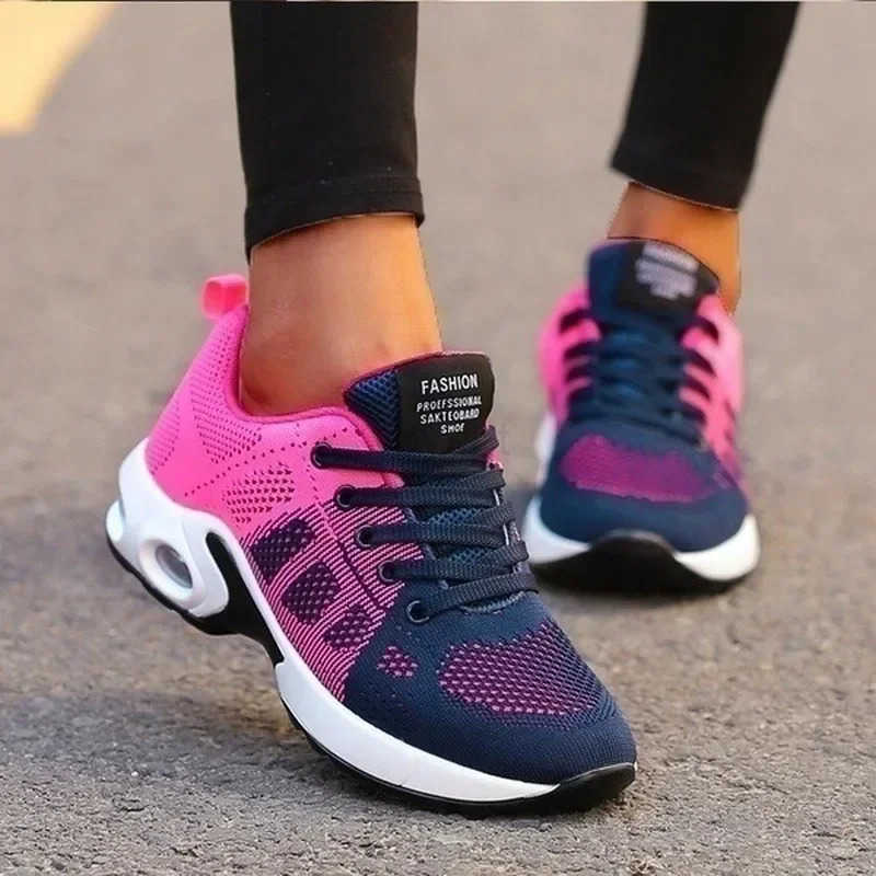 Professial Running Shoes For Wen Lightweight Designer Air Mesh Breathable Gym Sneakers Lace-Up Outdoor Sports Tennis Shoe Z241209