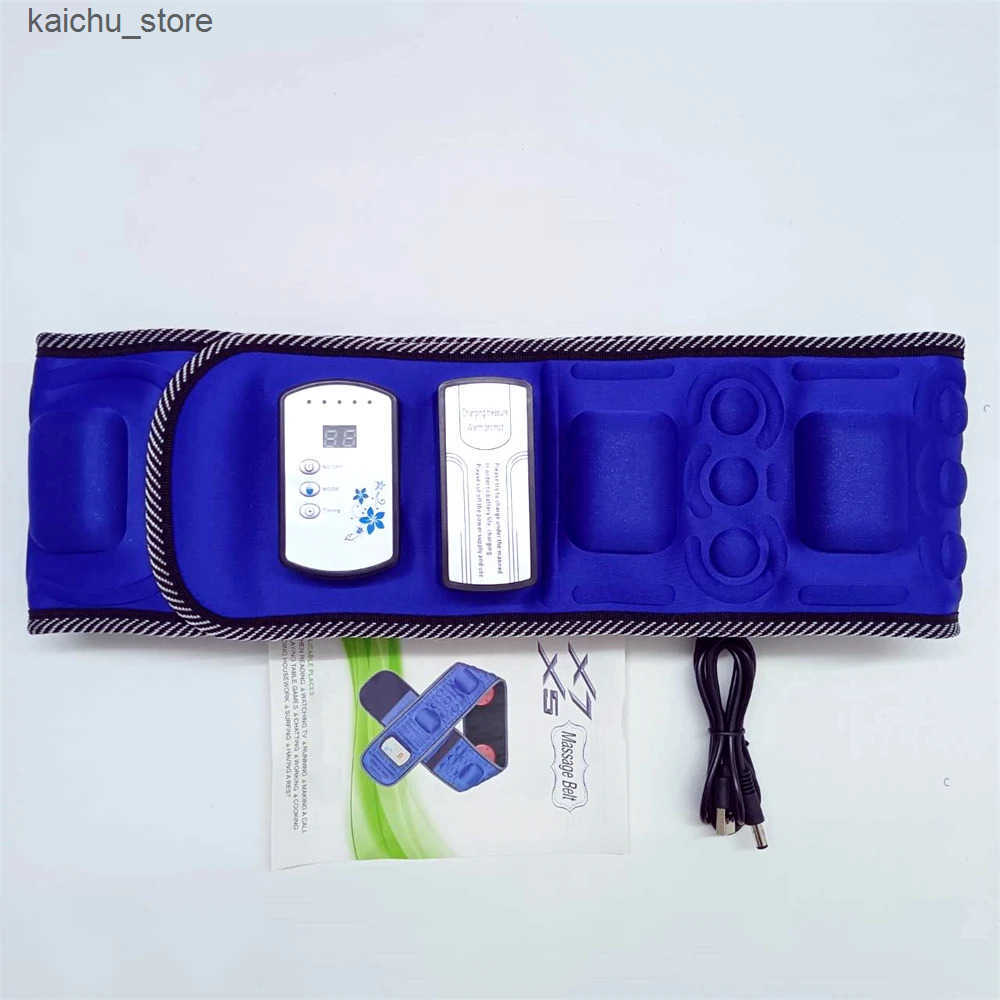 Electric massagers 7 Motors X7 USB Rechargeable Slimming Belt Gym Massage Electric Vibrating Waist Exercise Leg Belly Fat Burning Abdomen Massager J24