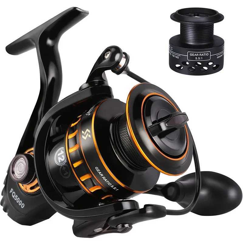 Sougayilang Spinning Fishing Reels 2000-5000 Series 12+1BB Carp Reel 15KG Max Drag with Free Spool for Fresh/Saltwater FishingXJ241209