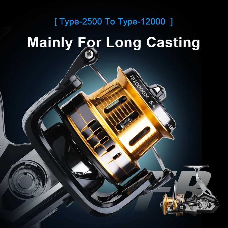 HISTAR Anti Saltwater FB 2500 To 12000 Size Long Casting 5.1 1 10kg To 15kg Drag Power Metal Spool Spinning Fishing ReelXJ241209