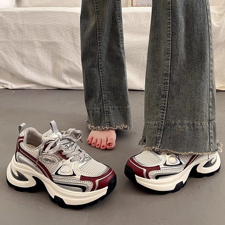 2025 free shipping shoes designer shoes for womens running shoes sliver red ventilation outdoor running shoes size 35-40