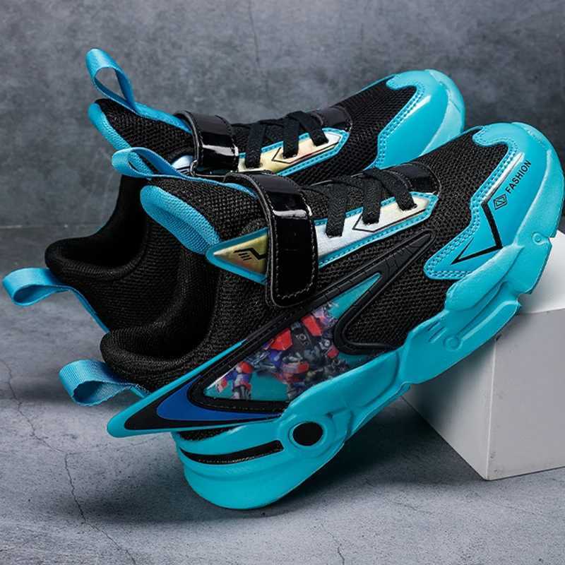 Childrens sports shoes lightweight mesh breathable running outdoor sports shoes suitable for childrens flat and comfortable walking tennis shoes X2412